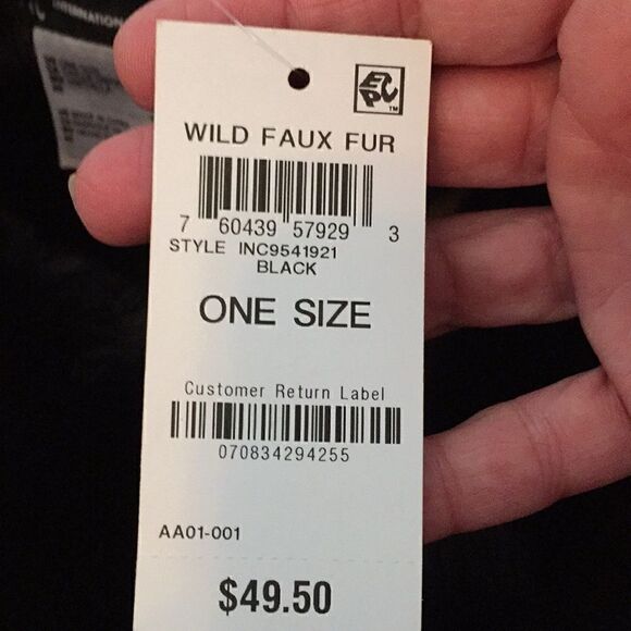 NWT Faux fur wrap from INC. - Picture 4 of 4